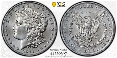 2021-CC Privy $1 Morgan Dollar 100th Anniversary First Strike MS70
