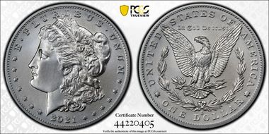 2021-O Privy $1 Morgan Dollar 100th Anniversary First Strike MS70