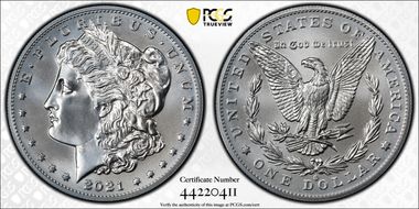 2021-O Privy $1 Morgan Dollar 100th Anniversary First Strike MS70