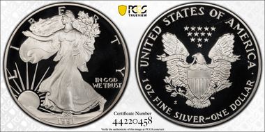 1991-S $1 Silver Eagle PR69DCAM