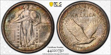 1917 25C Type 1 MS67FH