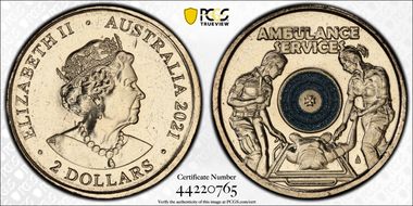 2021 $2 Ambulance Service Colorized MS68