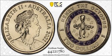 2021 $2 Wiggles - Henry the Octopus 30th Ann. Colorized MS68