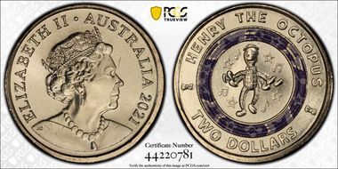 2021 $2 Wiggles - Henry the Octopus 30th Ann. Colorized MS68