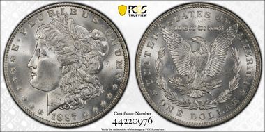 1887 $1 MS66
