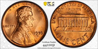 1970-D 1C MS66+ RD