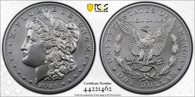 2021-O Privy $1 Morgan Dollar 100th Anniversary First Strike MS69