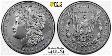 2021-O Privy $1 Morgan Dollar 100th Anniversary First Strike MS70