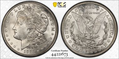 1921-D $1 MS65