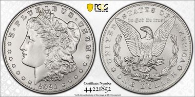 2021-D $1 Morgan Dollar 100th Anniversary First Strike MS69