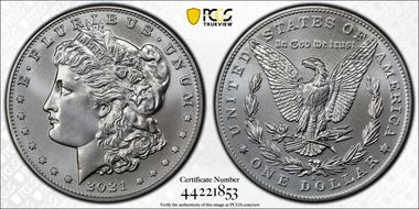 2021-D $1 Morgan Dollar 100th Anniversary First Strike MS70