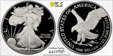 2021-S $1 Silver Eagle - Type 2 First Strike PR70DCAM