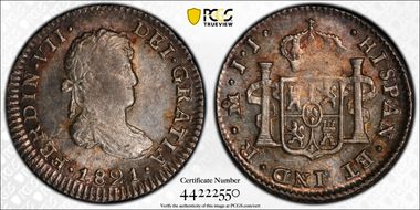 1821-Mo JJ 1/2 R Calico-412 MS62