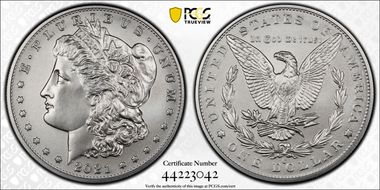 2021-O Privy $1 Morgan Dollar 100th Anniversary MS69