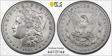 2021-O Privy $1 Morgan Dollar 100th Anniversary MS70