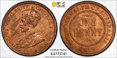 1919 (m) 1D No dots MS64RB