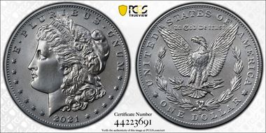 2021-O Privy $1 Morgan Dollar 100th Anniversary First Strike MS69