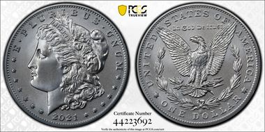 2021-O Privy $1 Morgan Dollar 100th Anniversary First Strike MS70