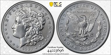 2021-D $1 Morgan Dollar 100th Anniversary First Strike MS68