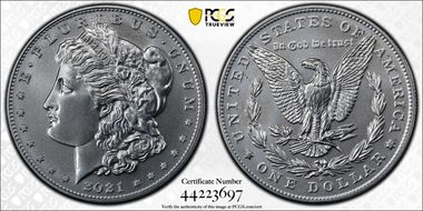 2021-D $1 Morgan Dollar 100th Anniversary First Strike MS68