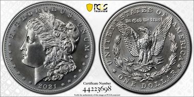 2021-S $1 Morgan Dollar 100th Anniversary First Strike MS70