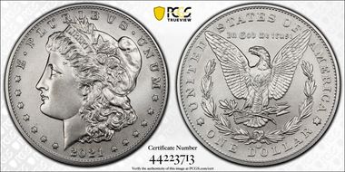 2021-CC Privy $1 Morgan Dollar 100th Anniversary First Strike MS70