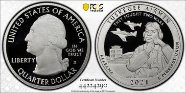 2021-S 25C Tuskegee Airmen NP- Silver Limited Edition Proof Set - First Strike PR69DCAM