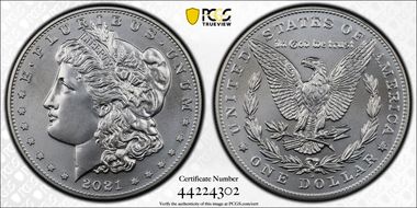 2021-D $1 Morgan Dollar 100th Anniversary First Strike MS70