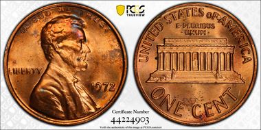 1972 1C Doubled Die Obverse MS65RB