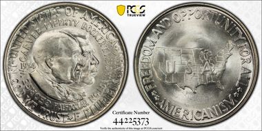 1954 50C Washington-Carver MS65