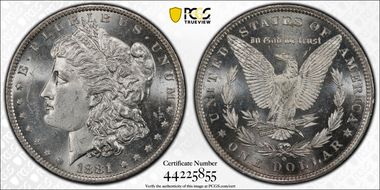 1881-O $1 VAM 5, So-Called O/S MS63