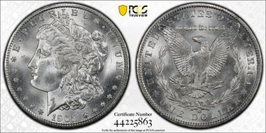 1902-O $1 VAM 25, Doubled Ear MS64+