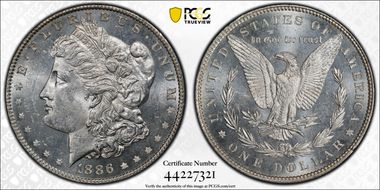 1886 $1 MS63PL