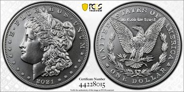 2021-D $1 Morgan Dollar 100th Anniversary MS69