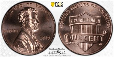 2019 1C Shield MS65+ RD