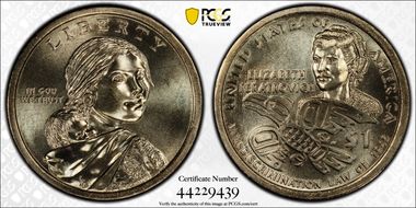 2020-P $1 Native American. Position A MS67