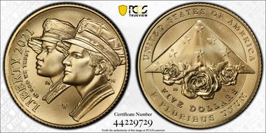 2021-W $5 Nat'l Law Enforcement Mem. MS70