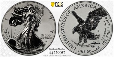 2021-S $1 Silver Eagle Rev PR - Type 2 Designer Edition PR69