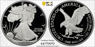 2021-S $1 Silver Eagle - Type 2 PR70DCAM