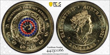 2021-C $2 Indigenous Military Service Colorized MS68