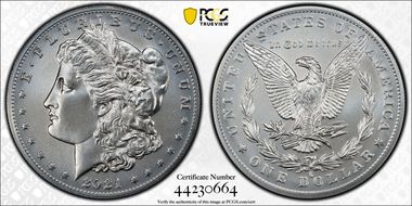 2021-O Privy $1 Morgan Dollar 100th Anniversary First Strike MS70