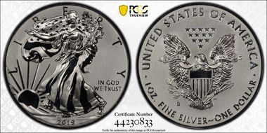 2019-S $1 Silver Eagle Enhanced Rev PR PR69