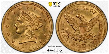 1857 $2.50 MS64