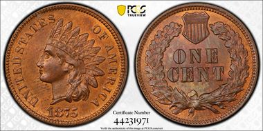 1875 1C MS64RB