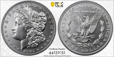 2021-D $1 Morgan Dollar 100th Anniversary MS70