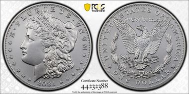 2021-S $1 Morgan Dollar 100th Anniversary First Strike MS70