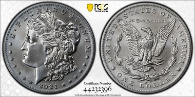 2021-O Privy $1 Morgan Dollar 100th Anniversary First Strike MS70