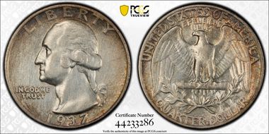 1937 25C Doubled Die Obverse, FS-101 N1