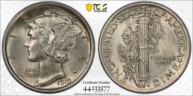 1919 10C MS63FB