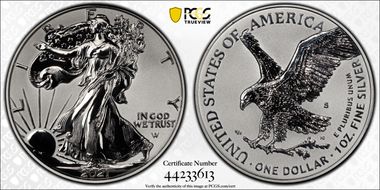 2021-S $1 Silver Eagle Rev PR - Type 2 Designer Edition - First Strike PR70